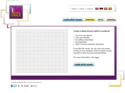 2010年のEasyMozaウェブサイト